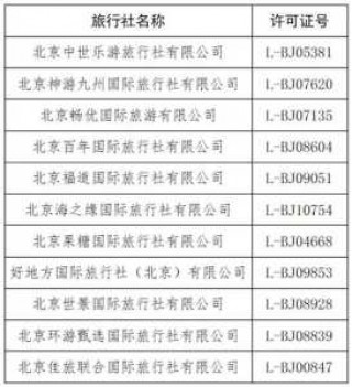 北京当地旅行社，北京当地旅行社电话地址大全