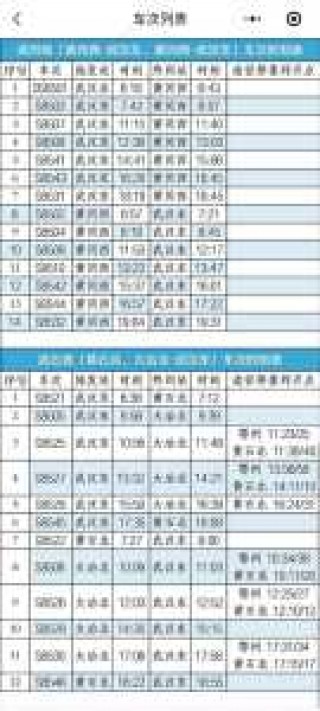 全国列车时刻表查询系统，全国列车时刻表在线查询？