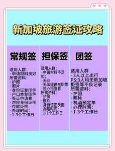 新加坡签证办理流程，新加坡签证办理流程及所需材料？  第4张